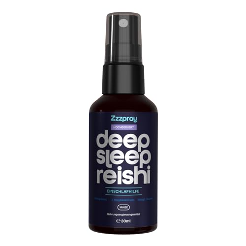 deep sleep reishi | Einschlafspray mit Reishi, L-Theanin und Melantonin | schneller Einschlafen | enspannter Durchschlafen | erfrischt Aufwachen | 30 ml | 30 Nächte