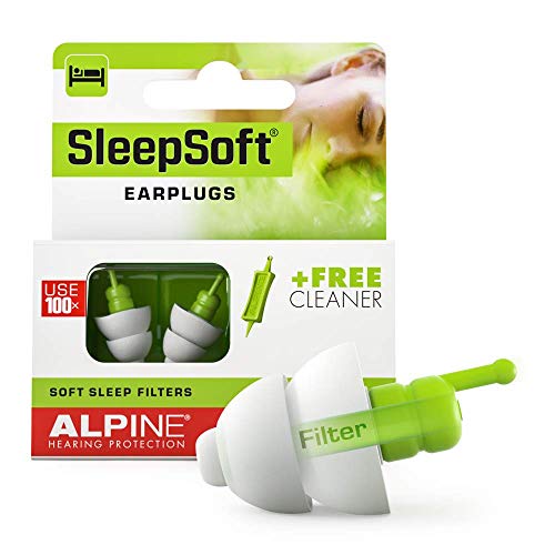 Alpine SleepSoft Ohrstöpsel - Blockiert Schnarchen und verbessert den Schlaf - Soft-Filter zum Schlafen – Bequemes, hypoallergenes Material – Wiederverwendbare Ohrstöpsel