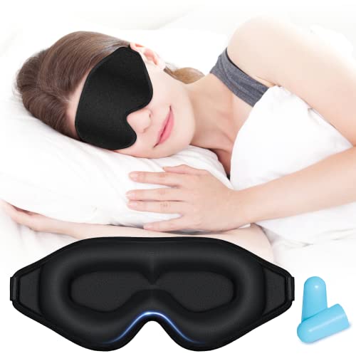Schlafmaske Herren Schlafbrille Augenmaske Frauen - Nachtmaske Bequem Schlaf Maske Verstellbarem Licht Blockierende und Sleeping Mask für Reisen/Nickerchen