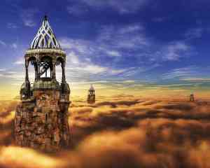 Klartraum: fantasie über den Wolken